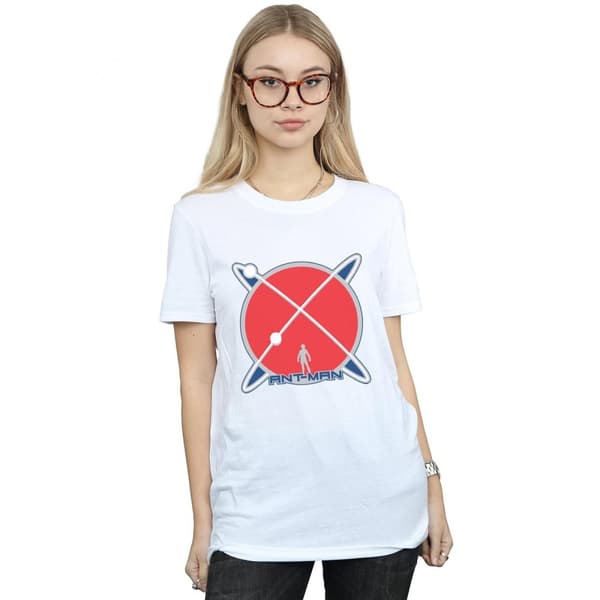 Marvel Dam/dam Ant-Man Planet Logo Boyfriend T-shirt i bomull
