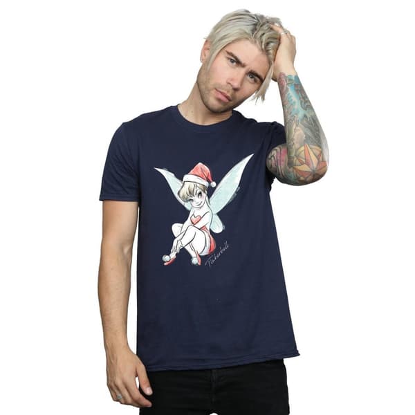 Disney Mens Tinkerbell Christmas Fairy T-Shirt