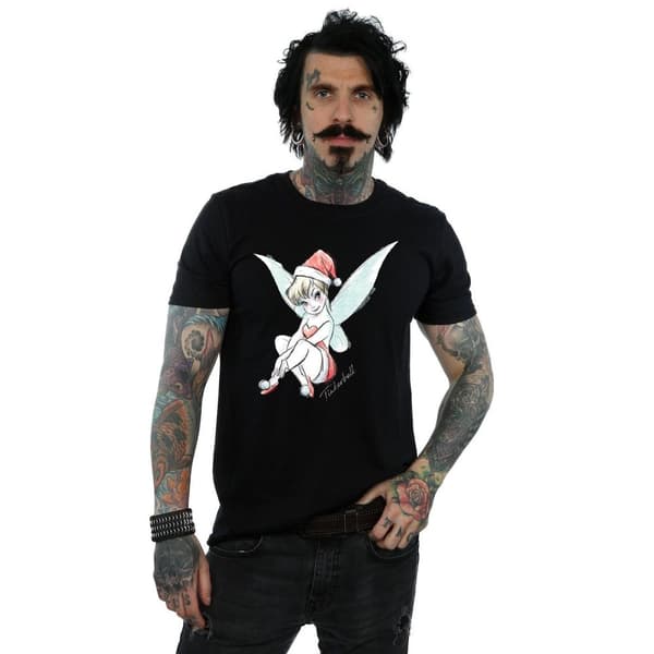 Disney Mens Tinkerbell Christmas Fairy T-Shirt