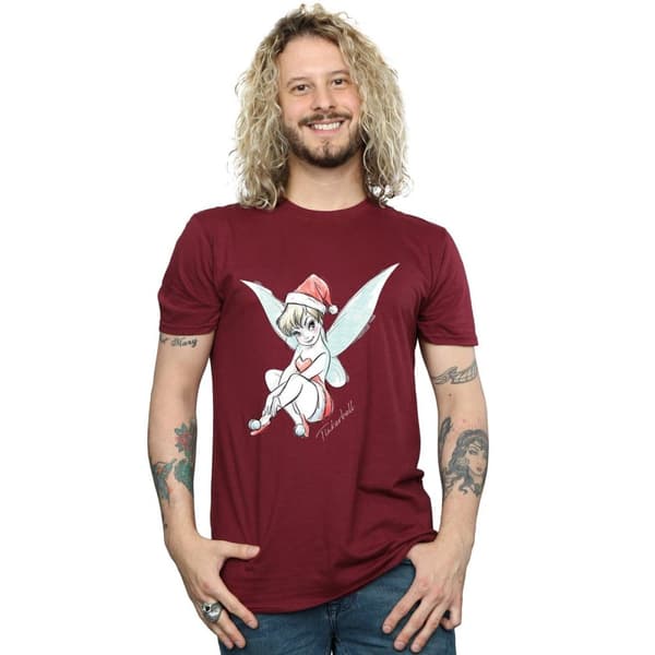 Disney Mens Tinkerbell Christmas Fairy T-Shirt