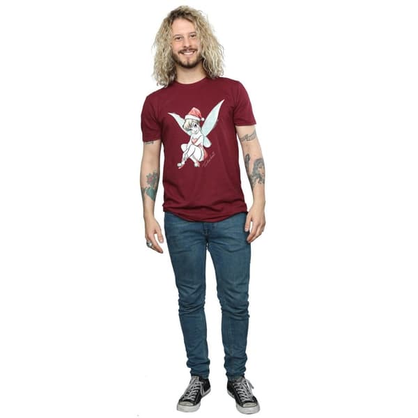 Disney Mens Tinkerbell Christmas Fairy T-Shirt