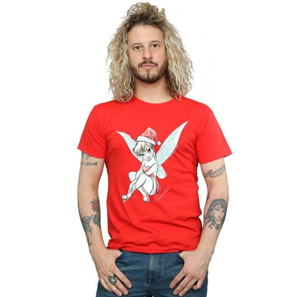 Disney Mens Tinkerbell Christmas Fairy T-Shirt