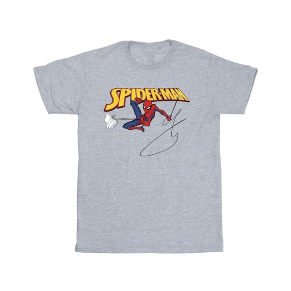 Marvel Spider-Man With A Book T-shirt i bomull för flickor