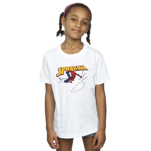 Marvel Spider-Man With A Book T-shirt i bomull för flickor