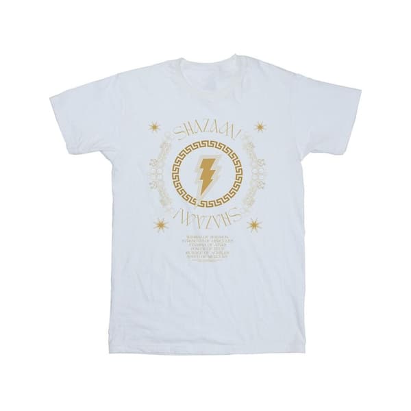 DC Comics Mens Shazam Fury Of The Gods - T-shirt med guldspiral på bröstet