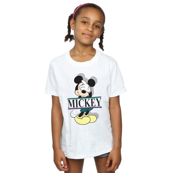 Disney Girls Mickey Mouse Letters Cotton T-Shirt