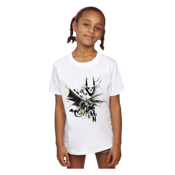 DC Comics Girls Batman Batface Splash Cotton T-Shirt