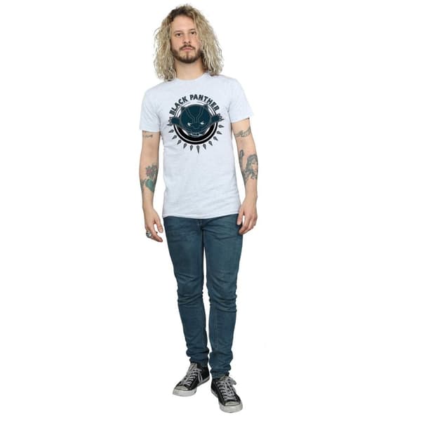 Marvel Mens Kawaii Black Panther Pounce T-Shirt
