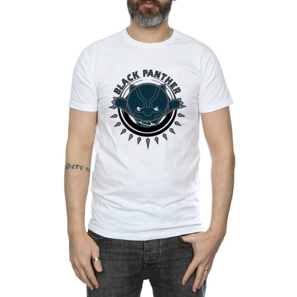 Marvel Mens Kawaii Black Panther Pounce T-Shirt