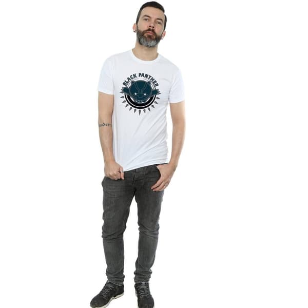 Marvel Mens Kawaii Black Panther Pounce T-Shirt