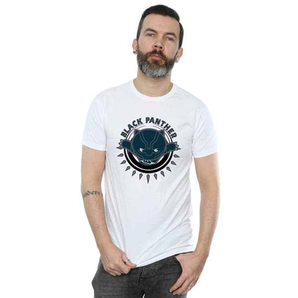 Marvel Mens Kawaii Black Panther Pounce T-Shirt