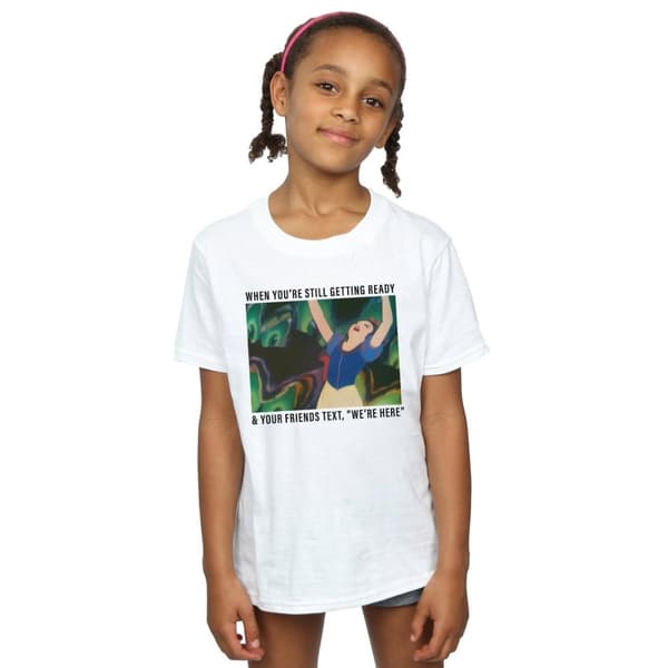 Disney Princess Snow White Still Getting Ready T-shirt i bomull för flickor