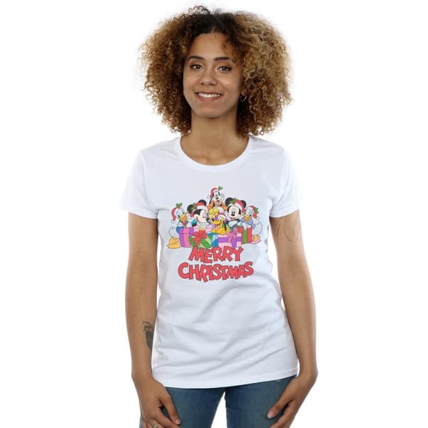 Disney Dam/Tjej Musse Pigg och vänner jul t-shirt i bomull