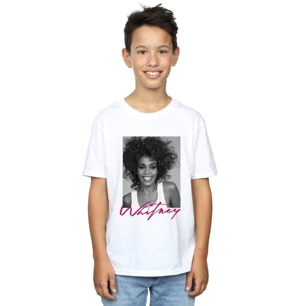Whitney Houston Boys Smile Photograph T-Shirt