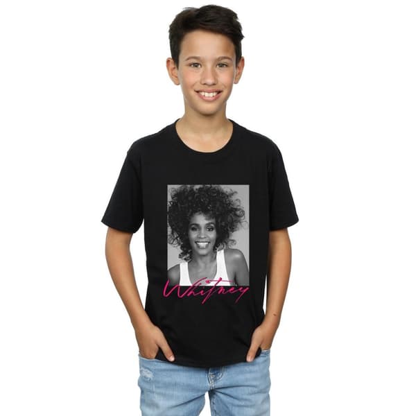 Whitney Houston Boys Smile Photograph T-Shirt