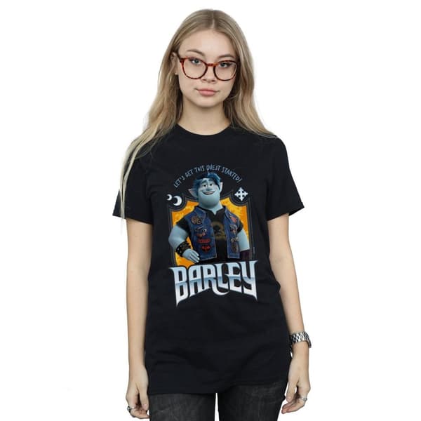 Disney Womens/Ladies Onward Barley Pose Cotton Boyfriend T-Shirt