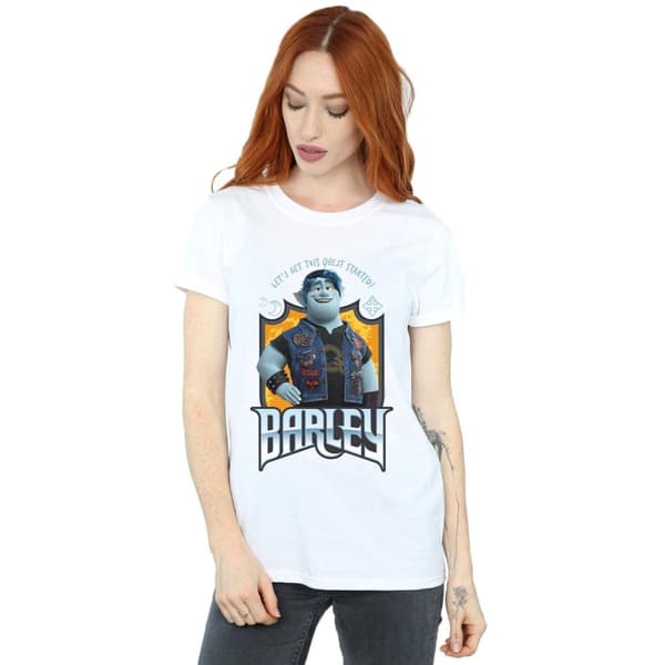 Disney Womens/Ladies Onward Barley Pose Cotton Boyfriend T-Shirt