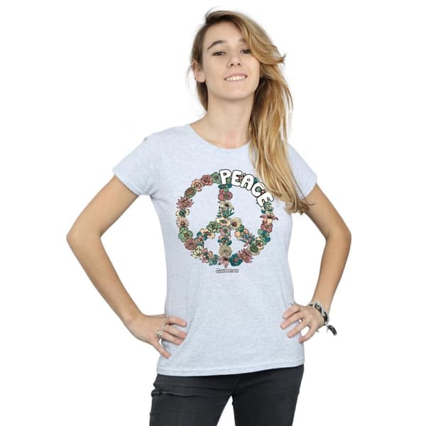 Woodstock Womens/Ladies Floral Peace Cotton T-Shirt