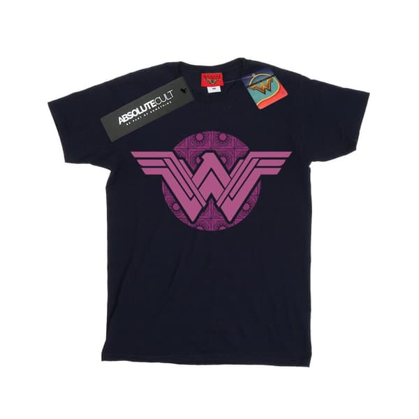 DC Comics Wonder Woman - T-shirt i rosa mosaikbomull för flickor