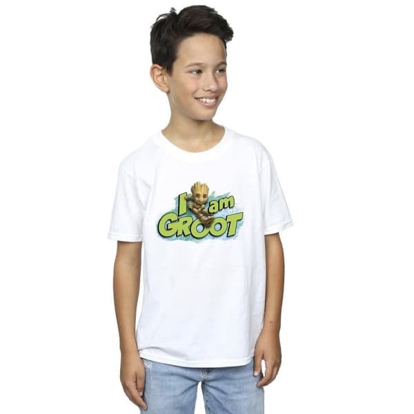 Marvel Boys Guardians Of The Galaxy I Am Groot Jumping T-Shirt