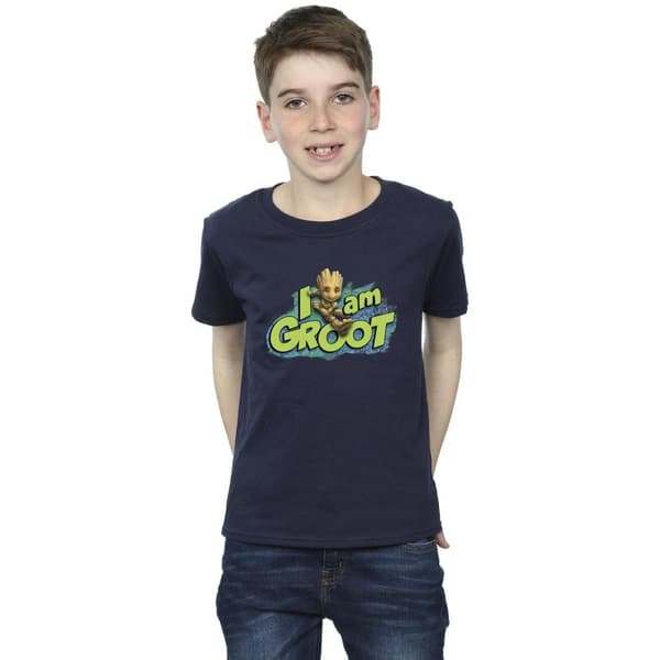 Marvel Boys Guardians Of The Galaxy I Am Groot Jumping T-Shirt