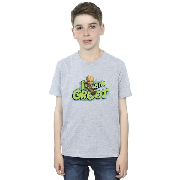 Marvel Pojkar Guardians Of The Galaxy I Am Groot Jumping T-shirt