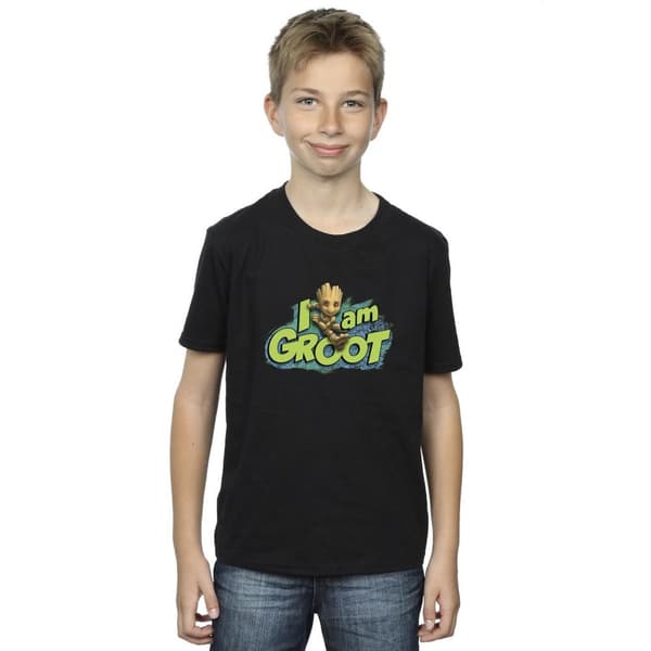 Marvel Pojkar Guardians Of The Galaxy I Am Groot Jumping T-shirt