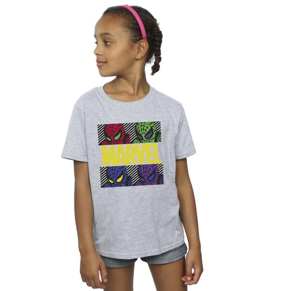Marvel Girls Spider-Man Pop Art Cotton T-Shirt