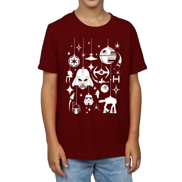 Star Wars T-shirt med juldekorationer för pojkar