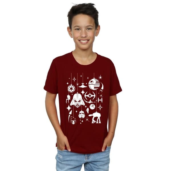 Star Wars T-shirt med juldekorationer för pojkar