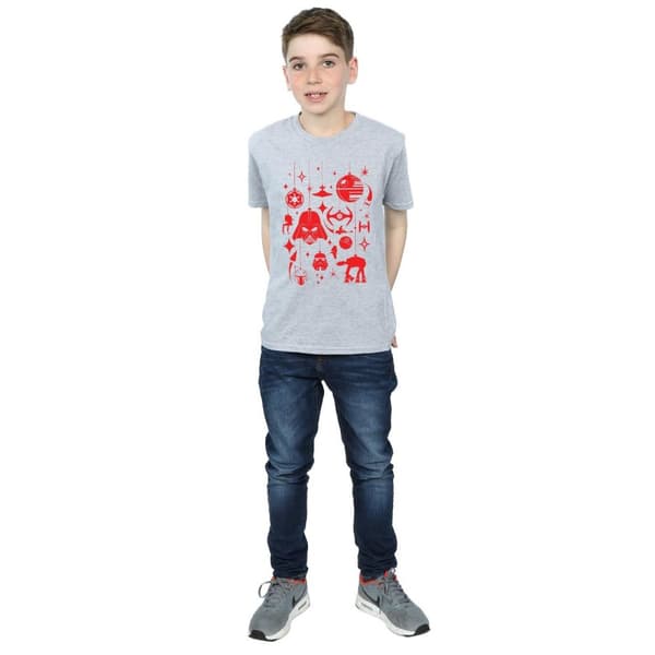Star Wars T-shirt med juldekorationer för pojkar