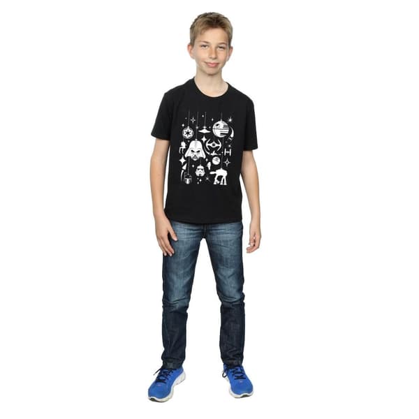 Star Wars T-shirt med juldekorationer för pojkar