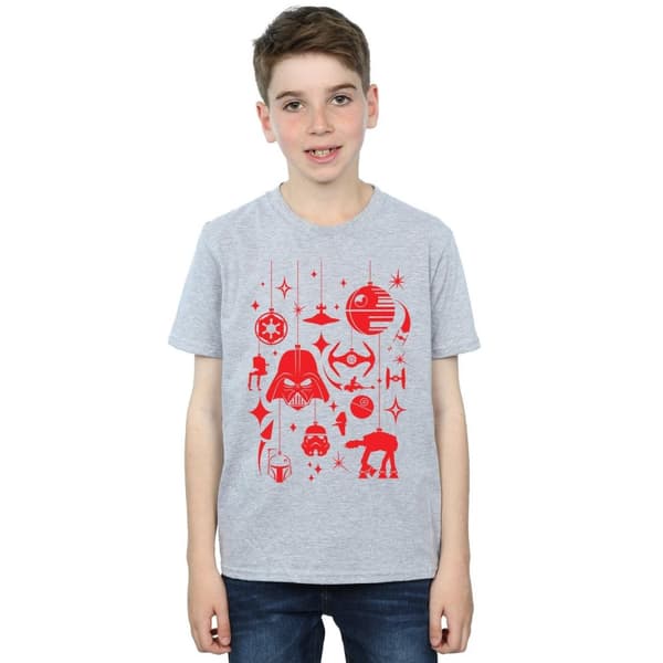 Star Wars T-shirt med juldekorationer för pojkar