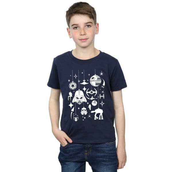 Star Wars T-shirt med juldekorationer för pojkar
