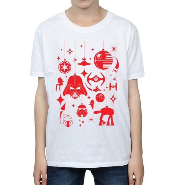 Star Wars T-shirt med juldekorationer för pojkar