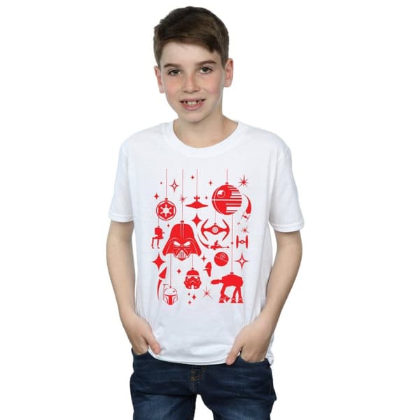 Star Wars T-shirt med juldekorationer för pojkar