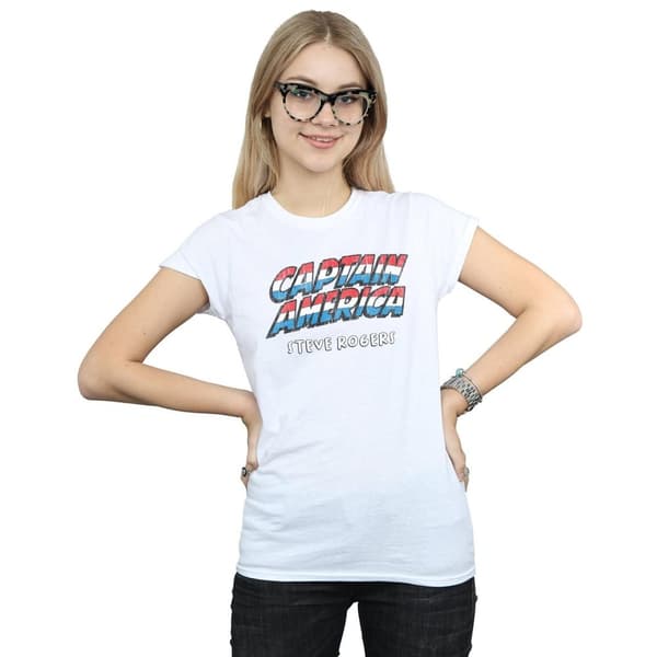 Marvel Dam/Tjej Captain America AKA Steve Rogers T-shirt i bomull