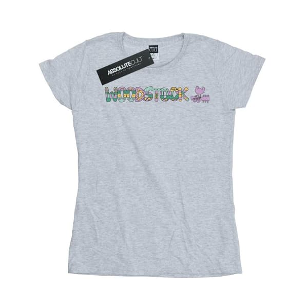 Woodstock Womens/Ladies Aztec Logo Cotton T-Shirt Sports Grey L