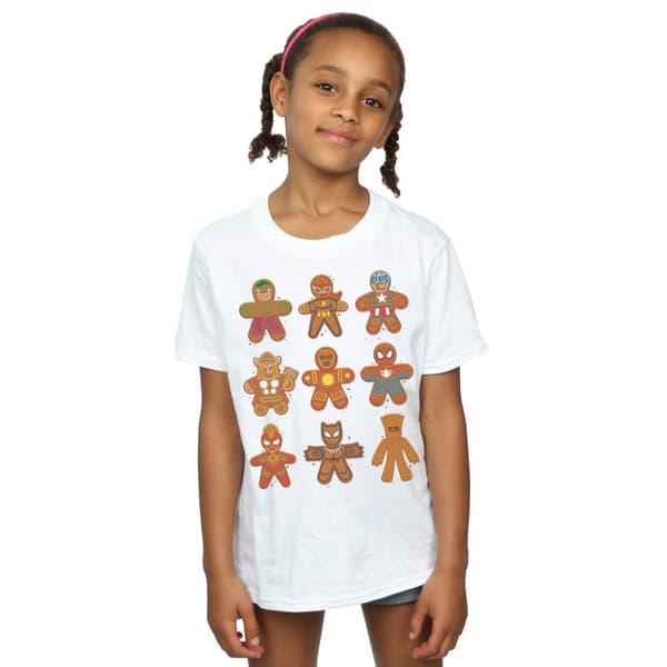 Marvel Girls Avengers Christmas Gingerbread T-shirt i bomull