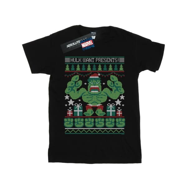 Marvel Dam/Hulk Want Presents - pojkvänströja i bomull med fair Isle-struktur