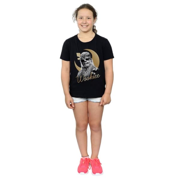 Star Wars Girls The Last Jedi Gold Chewbacca Cotton T-Shirt