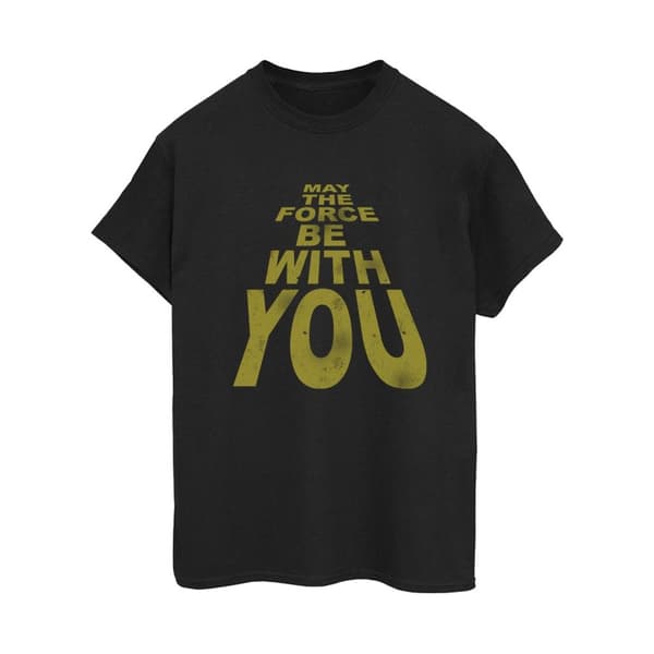 Star Wars Womens/Ladies May The Force Be With You Cotton Boyfriend T-Shirt