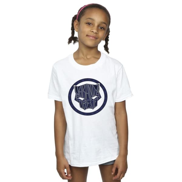 Marvel Girls Wakanda Forever Tribal Icon Cotton T-Shirt