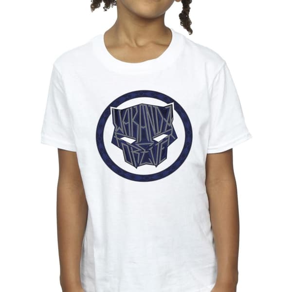 Marvel Girls Wakanda Forever Tribal Icon Cotton T-Shirt