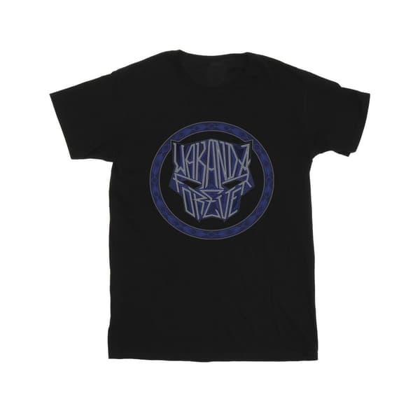 Marvel Girls Wakanda Forever Tribal Icon Cotton T-Shirt