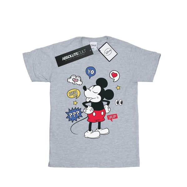 Disney T-shirt i bomull med Musse Piggs utstickande tunga för flickor