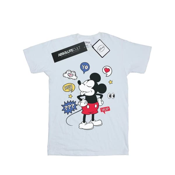 Disney T-shirt i bomull med Musse Piggs utstickande tunga för flickor