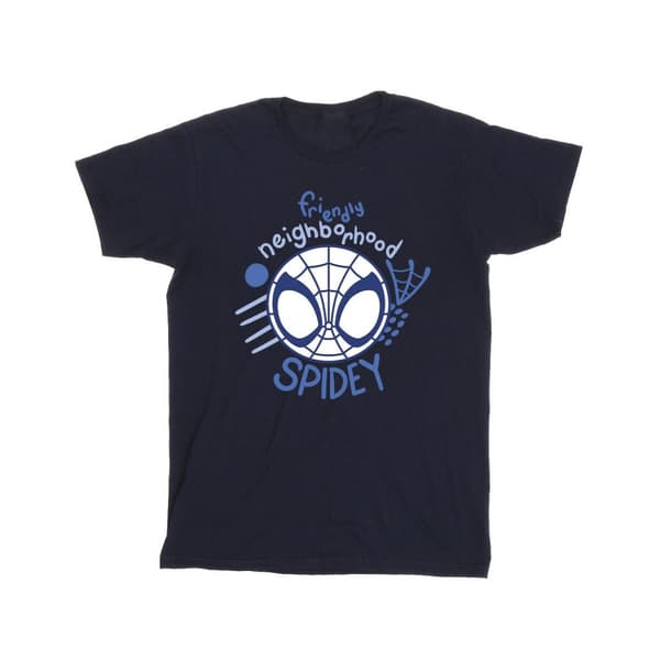 Marvel Mens Spidey And His Amazing Friends Neighbourhood T-Shirt Navy Blue XL