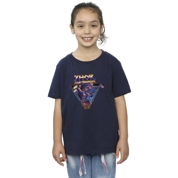 Marvel Girls Thor Love And Thunder Logo Triangle Cotton T-Shirt