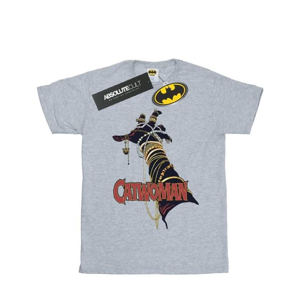 DC Comics Boys Batman Catwoman Friday T-Shirt Sports Grey 12-13 Years
